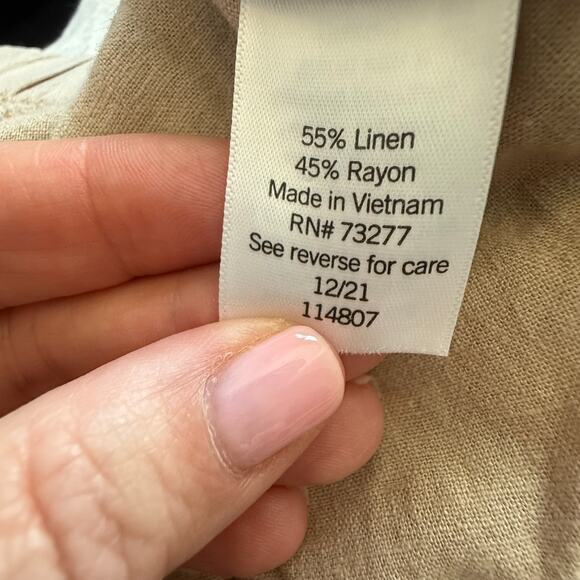 Croft & Barrow Linen Blend & 100% Cotton Wide Leg Pull On Pants XL - Lot of 2 - Picture 10 of 11